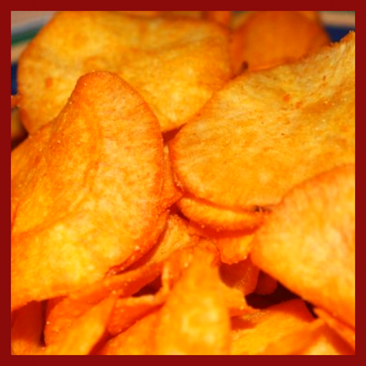 Kerepek Ubi Pedas, Perisa Kari HALAL / Vegetarian Spicy Flavoured Natural Tapioca Chips / Vegetarian Cassava Chips / 薯片 (素) ||100G, 300G, 600G, 1.2KG