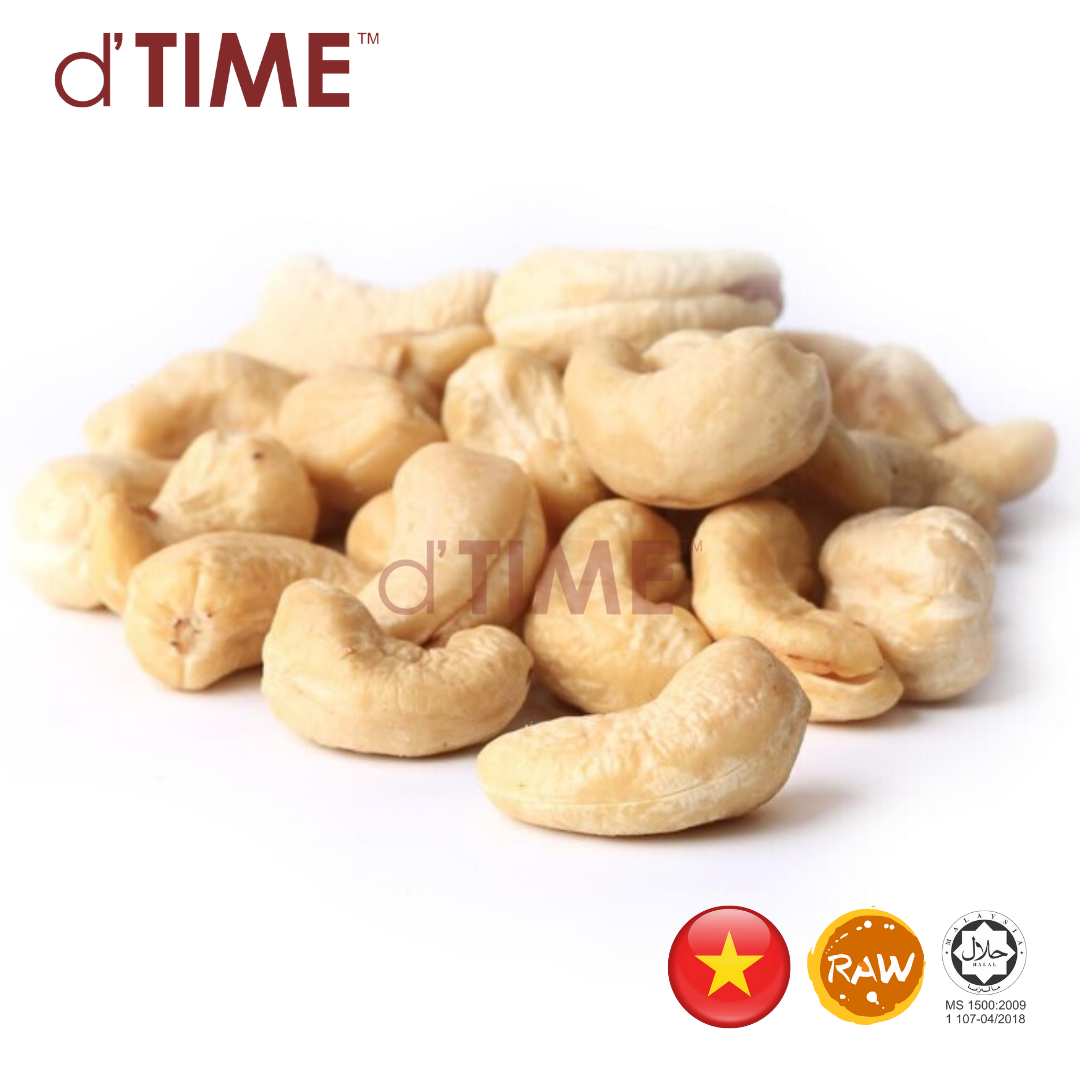 d'TIME Raw Cashew Nut, Cashews, Cashew Nuts, Kacang Gajus, Gajus Mentah, 生腰豆, 腰果, 腰豆坚果 Ready Stock