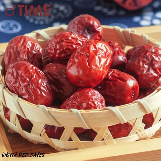 d'TIME CHINA XINJIANG RED DATES SIZE L, 红枣 || 500G, 1KG