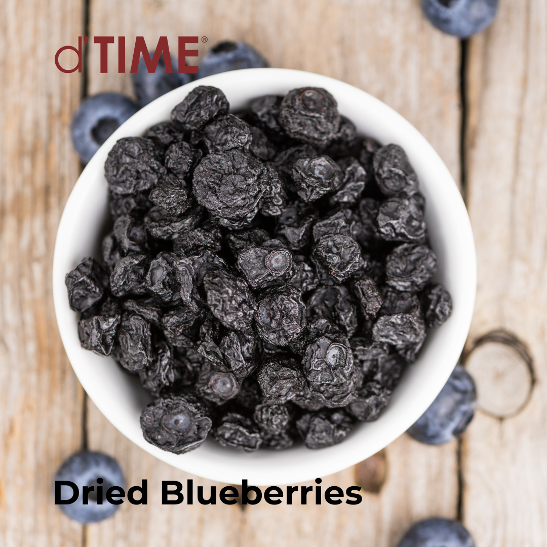 d'TIME Dried Blueberries 100g, 200g, 500g, 1kg