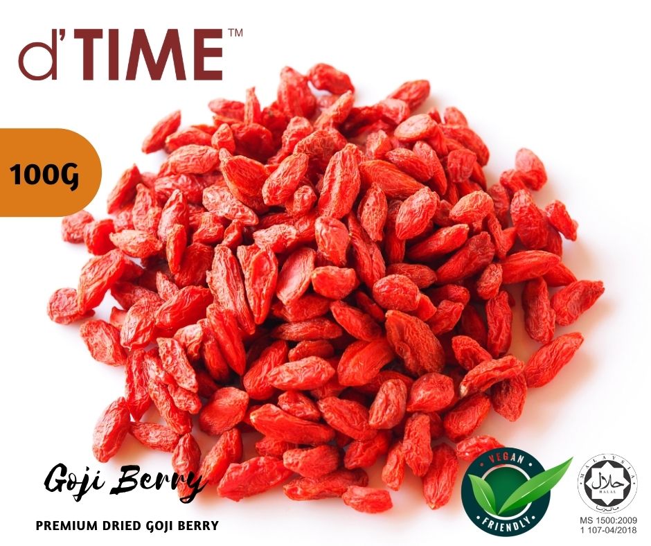 d'TIME Dried Goji Berry Grade 1 Size L Wolfberry, Goji Berri Merah 枸杞子 || 1kg, 500g, 200g & 100g