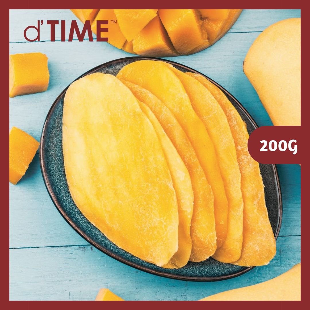d'TIME Low Sugar Thai Natural Dried Mango Slice Ready to Eat 100g, 200g, 300g