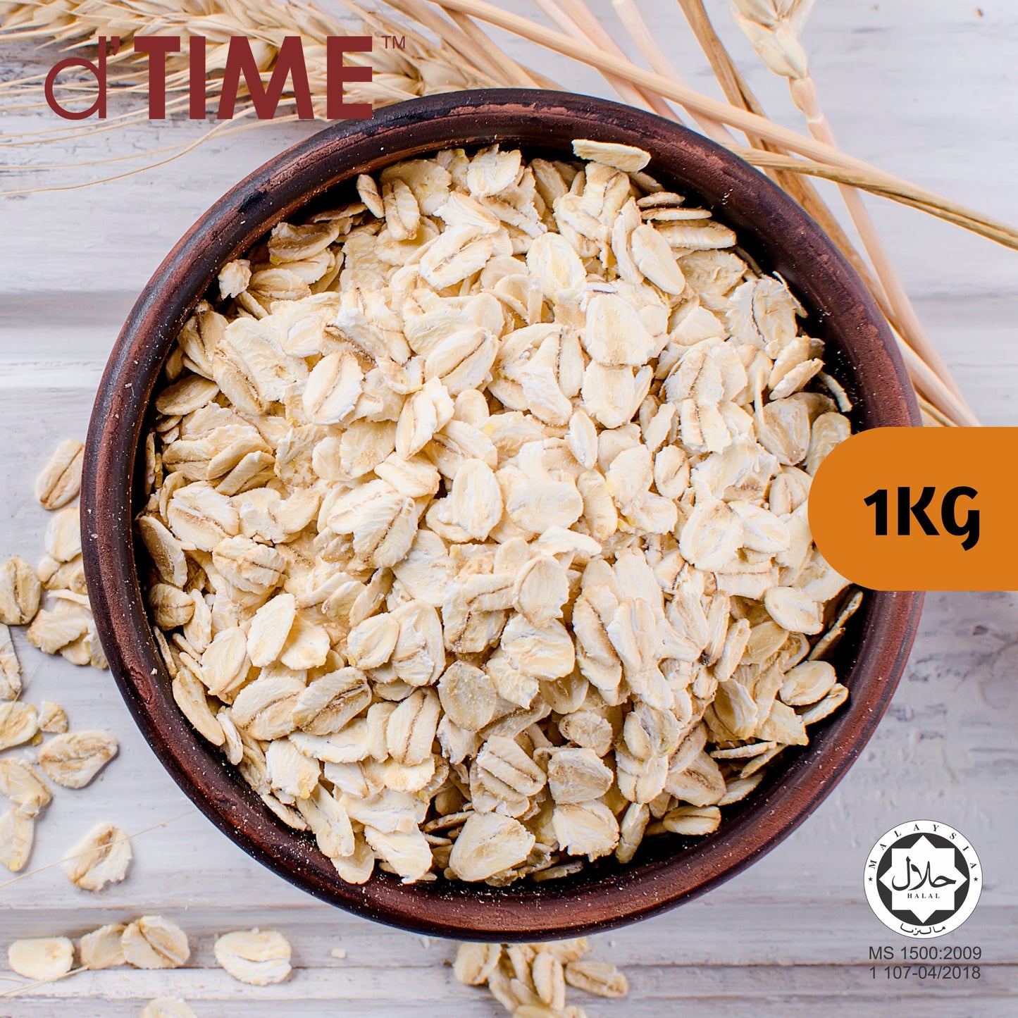 d'TIME Australian Rolled Oats (500g,1Kg)