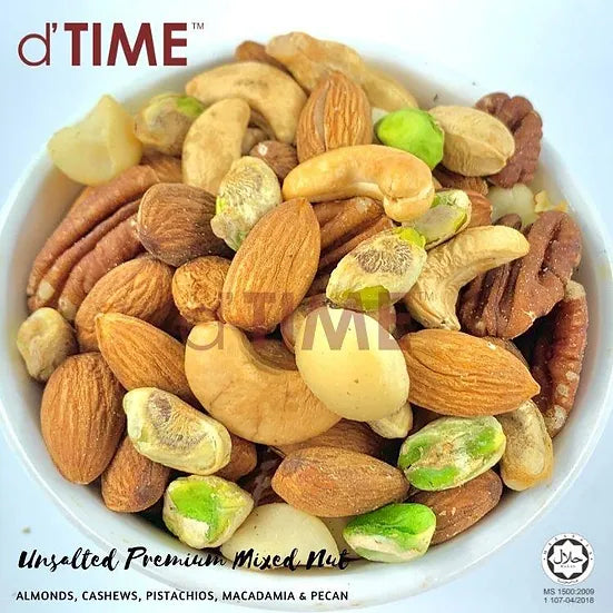 d'TIME Unsalted Premium Mixed Nuts [100g, 200g, 450g]