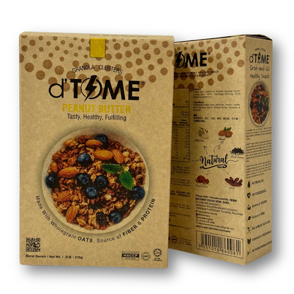 d'TIME Granola Clusters - Peanut Butter 格兰诺拉麦片 [216/Box]