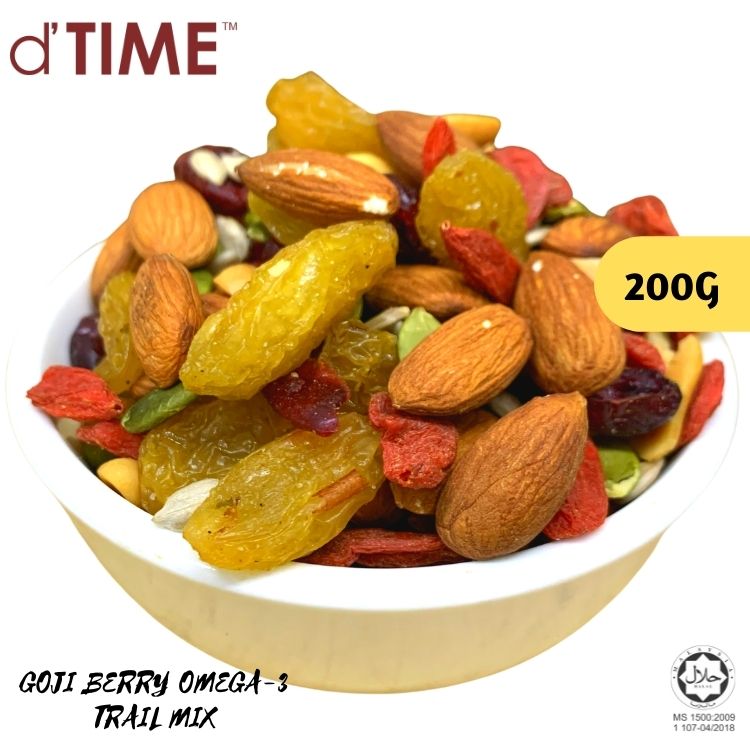 d'TIME Kindland GOJI BERRY OMEGA-3 TRAIL MIX (100g,200g,450g)