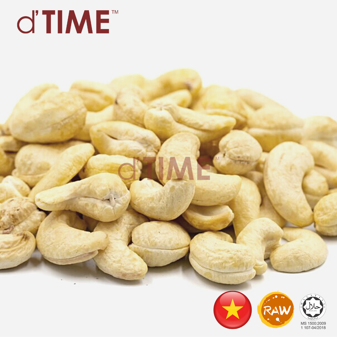 d'TIME Raw Cashew Nut, Cashews, Cashew Nuts, Kacang Gajus, Gajus Mentah, 生腰豆, 腰果, 腰豆坚果 Ready Stock