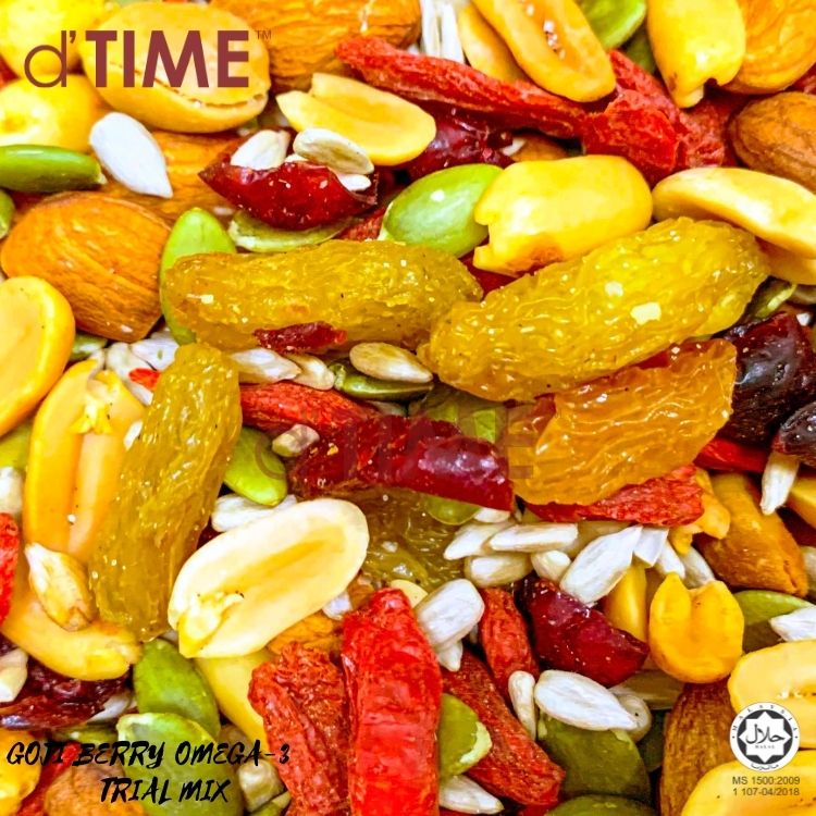 d'TIME Kindland GOJI BERRY OMEGA-3 TRAIL MIX (100g,200g,450g)