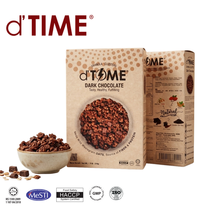 d'TIME Granola Clusters - Dark Chocolate 格兰诺拉麦片 [216/Box]