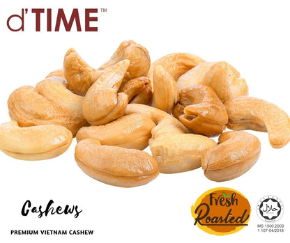 d'TIME Premium Roasted Salted Cashew Nuts (1kg), 500g, 200g