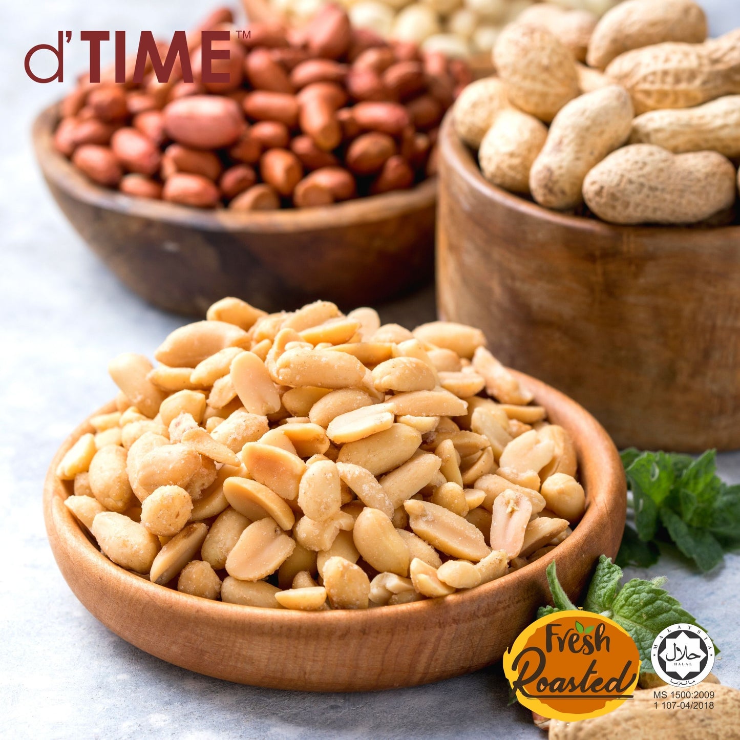 dTIME Roasted Peanuts, Peanut, d'TIME (1kg)