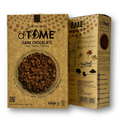 d'TIME Granola Clusters - Dark Chocolate 格兰诺拉麦片 [216/Box]