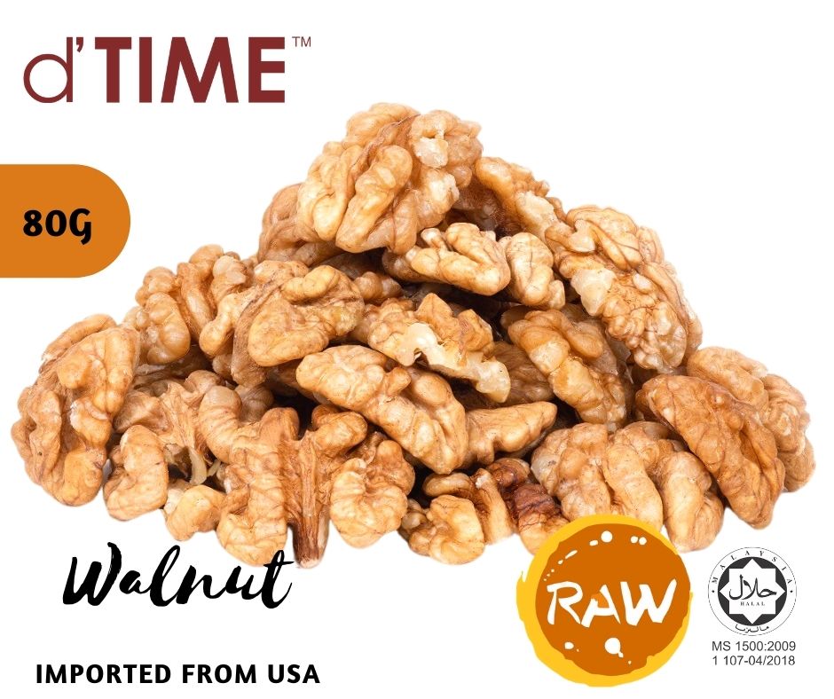 d'TIME Premium Raw Walnut (80g,100g,200g,500g,1Kg)