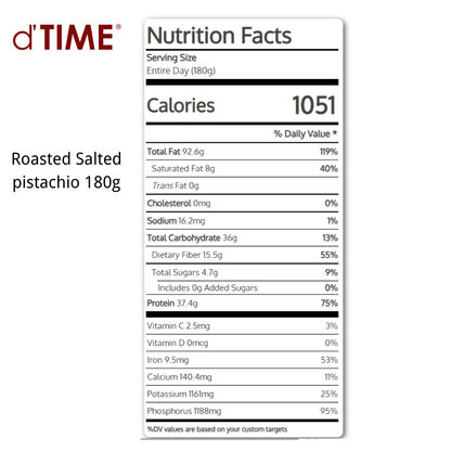 d'TIME Premium Roasted Salted Pistachio (180g)