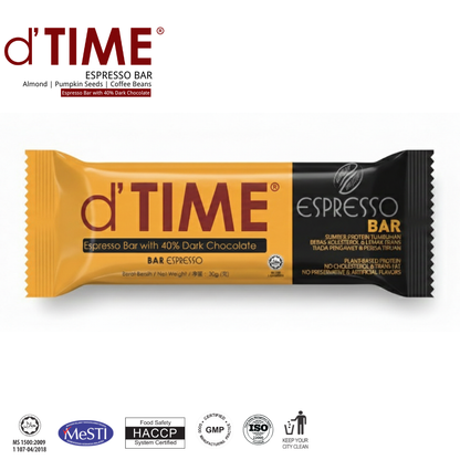 d'TIME Espresso Energy Bar™ [SINGLE BAR]