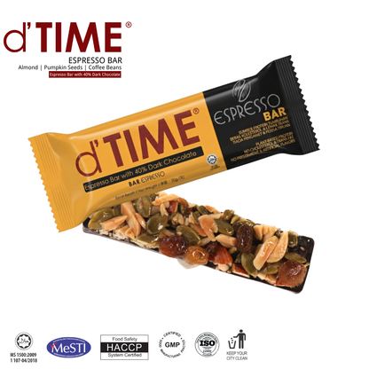 d'TIME Espresso Energy Bar™ [SINGLE BAR]