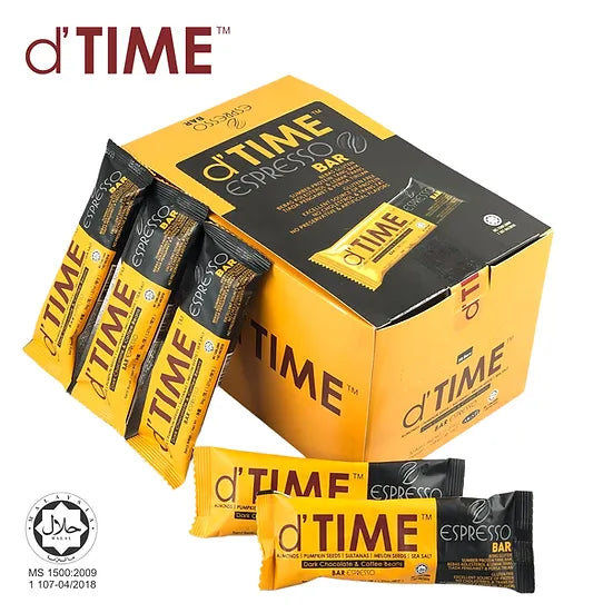 d'TIME Espresso Energy Bar™ [30bars/Box, 30g/bar]