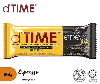 d'TIME Espresso Energy Bar™ [SINGLE BAR]