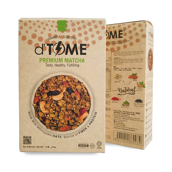d'TIME Granola Clusters - Premium Matcha 格兰诺拉麦片 [216/pack]